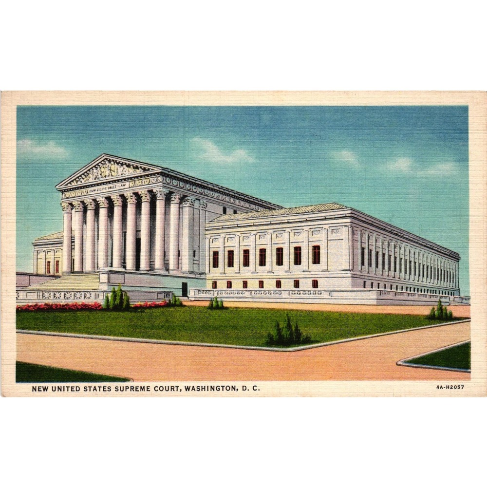 Vintage Linen Postcard New United States Supreme Court Washington DC 4A H2057